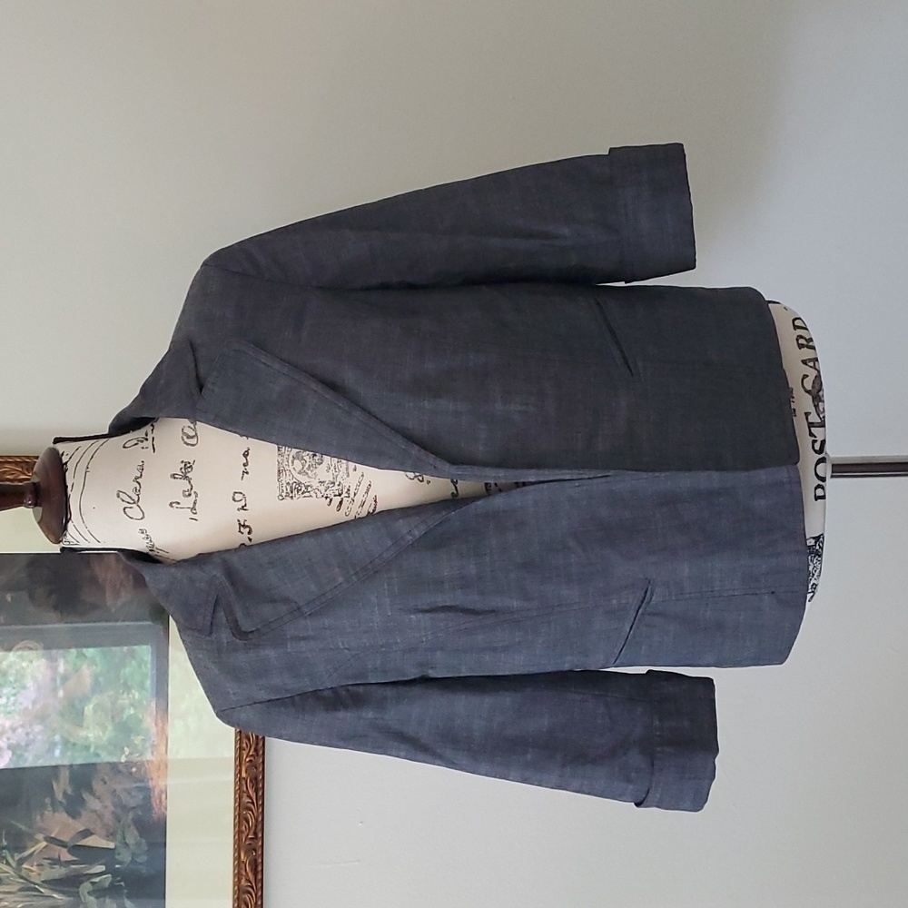 Harve Bernard gray open blazer